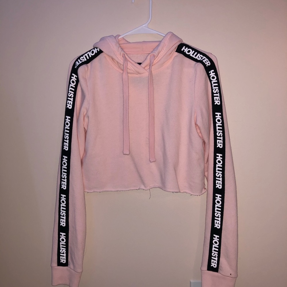 Pink “Hollister” sweater with hood
